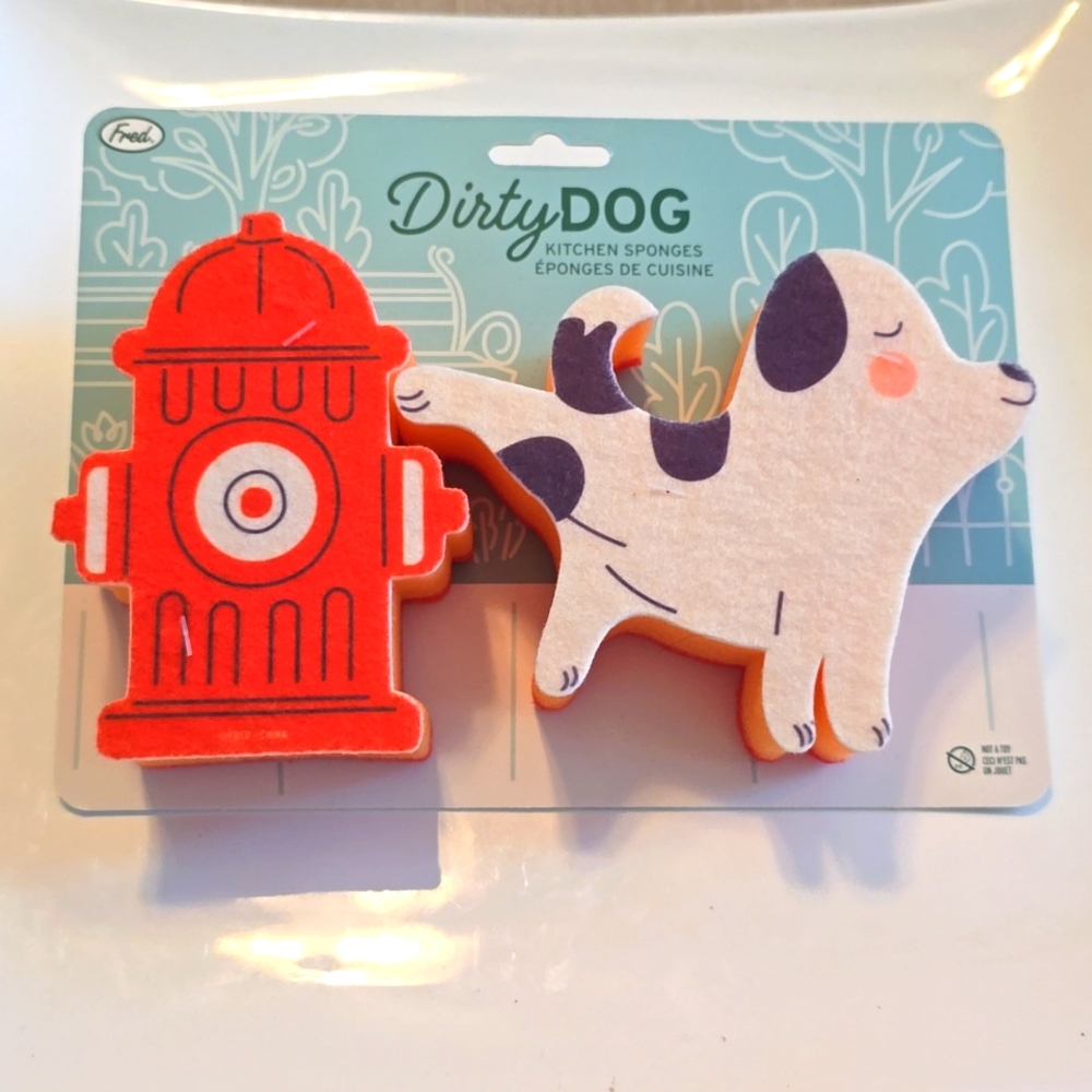 Dog & Fire Hydrant Kitchen Sponge Set